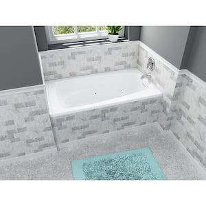 EverClean 60 in. x 32.8 in. Rectangular Whirlpool Bathtub with Reversible Drain in White
