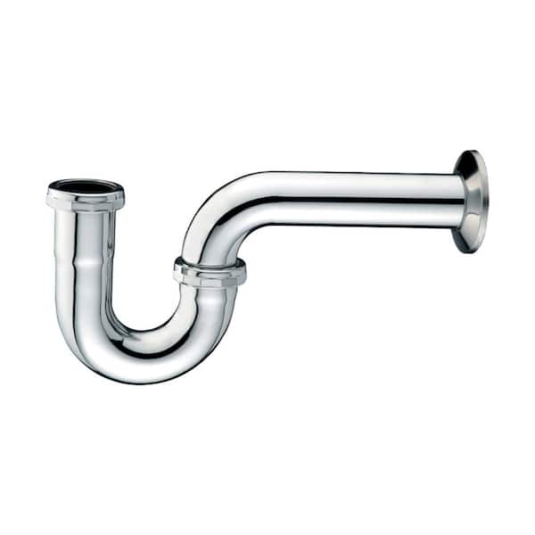 PLUMBFLEX 1-1/2 in. P-Trap for Tubular Drain Applications, 17GA Chrome Plated Brass