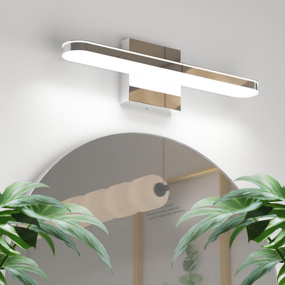 16 in. 1-Light Chrome LED Bathroom Vanity Light Bar with Dimmable 6000K Light price history on PriceWatchPro