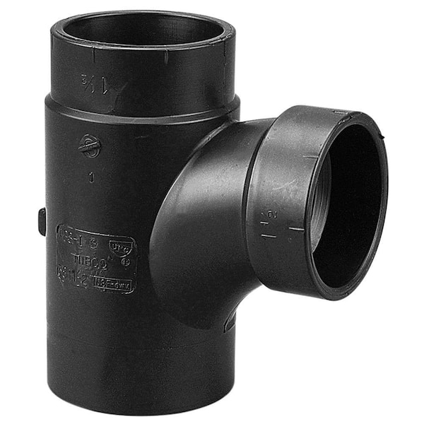 NIBCO 1-1/2 in. ABS DWV Spigot x Hub x Hub Sanitary Street Tee Fitting