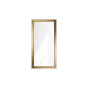 Modern Swirled Gold Wall Mirror 32 in. W x 66 in. H