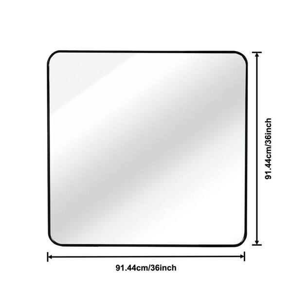 Ximuprmy Black 36 in. W x 36 in. H Small Square Framed Decorative