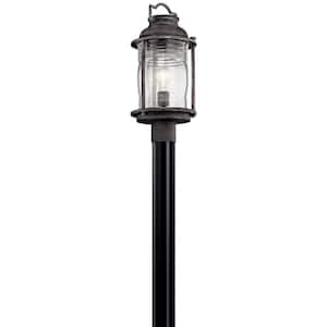 Ashland 1-Light Weathered Zinc Aluminum Hardwired Waterproof Outdoor Post Light with No Bulbs Included (1-Pack)