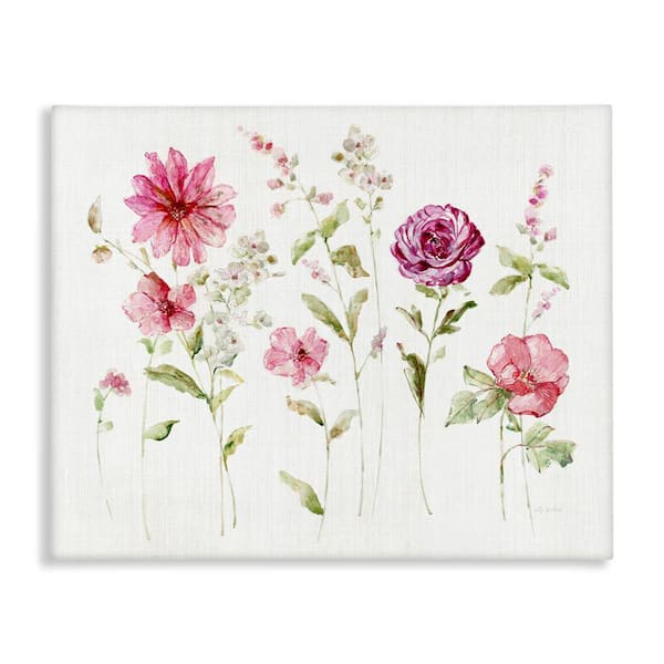Stupell Industries Blooming Rose Sprigs by Sally Swatland Unframed Nature Graphic Art Print 36 in. x 48 in.