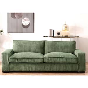 Kulpmont Collection 79.5 in. Wide Square Arm Polyesters Fabric Mid-Century Modern Rectangle Sofa in Green