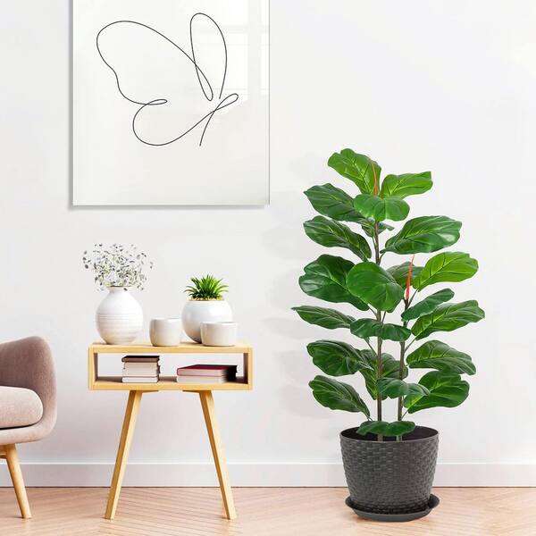 Petour 51 Inch Artificial Cactus Plant With White Planter