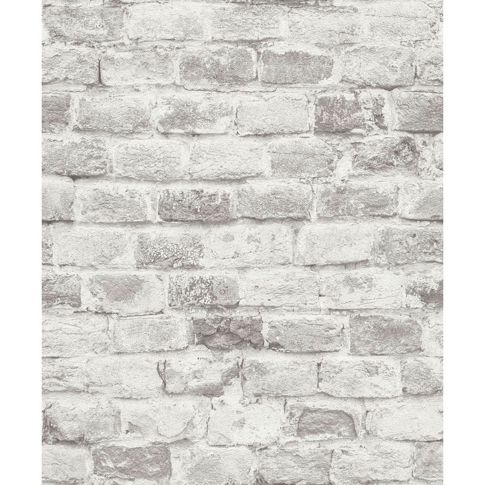 Bricks and More Collection White Authentic Brick Matte Finish Vinyl on Non-