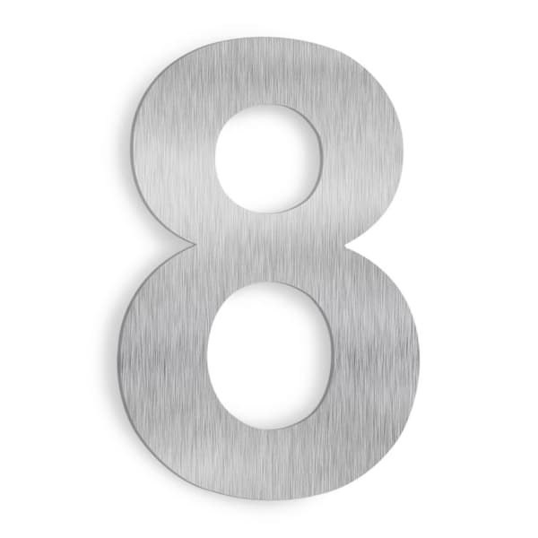 Barton 6 In. Satin Stainless Steel Floating House Number 8 90058 - The ...