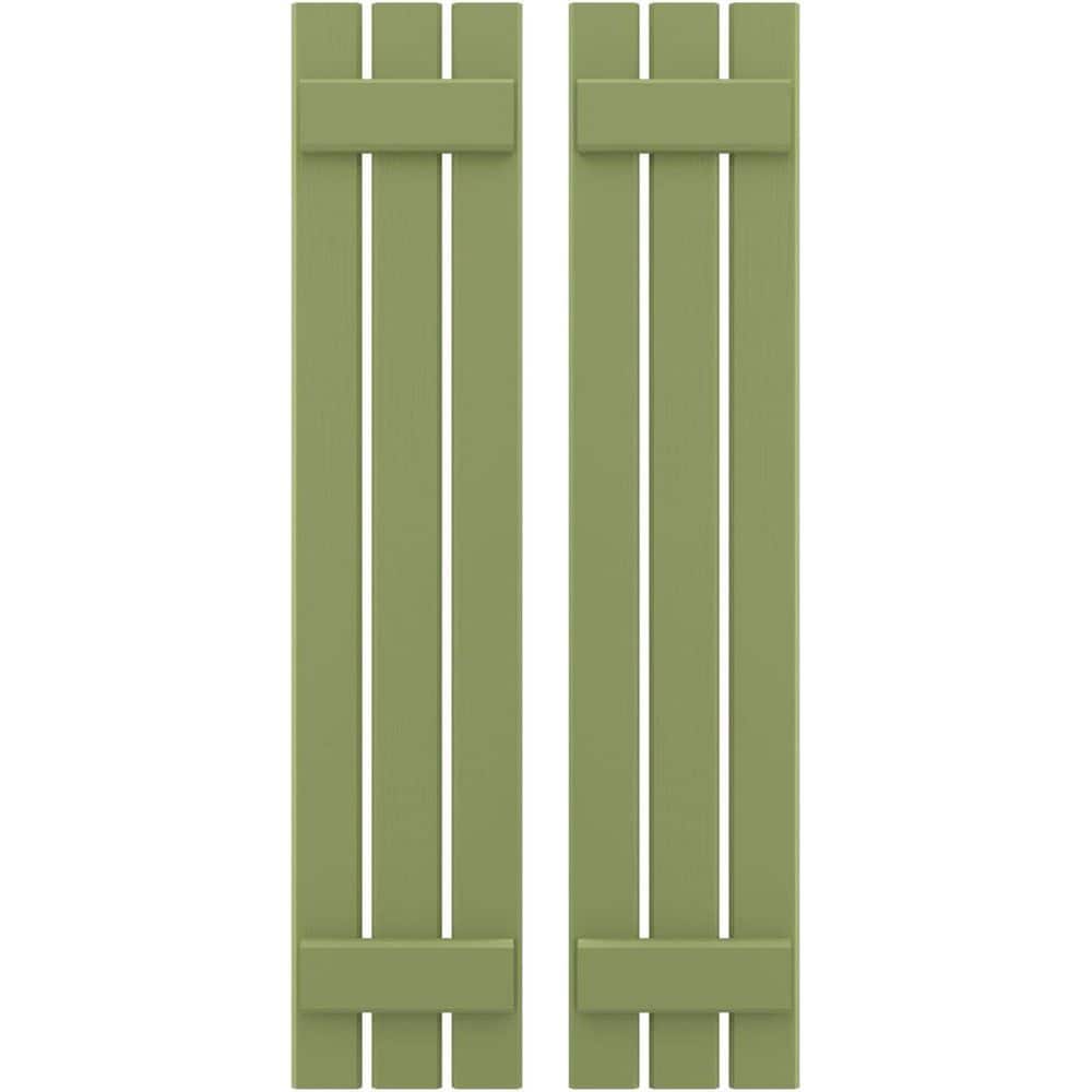 11-1/2-in W x 43-in H Americraft 3 Board Exterior Real Wood Spaced Board and Batten Shutters Moss Green price history on PriceWatchPro