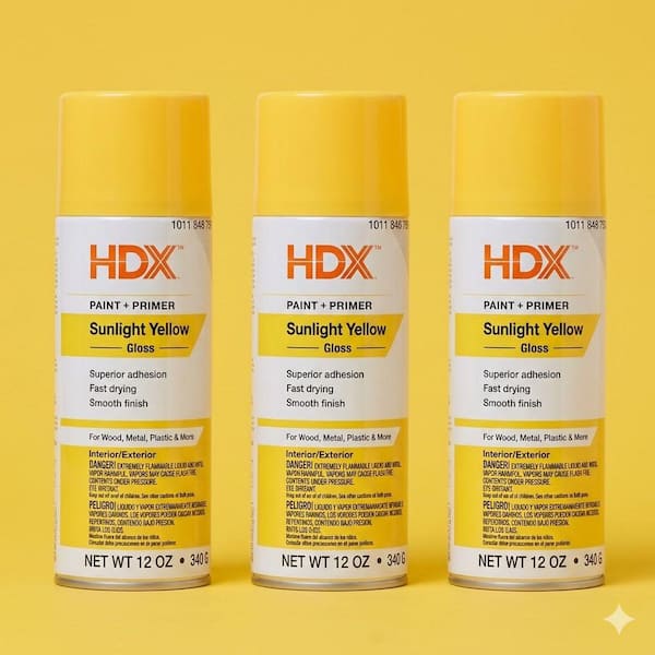 12 oz. Paint and Primer Gloss Yellow Spray Paint