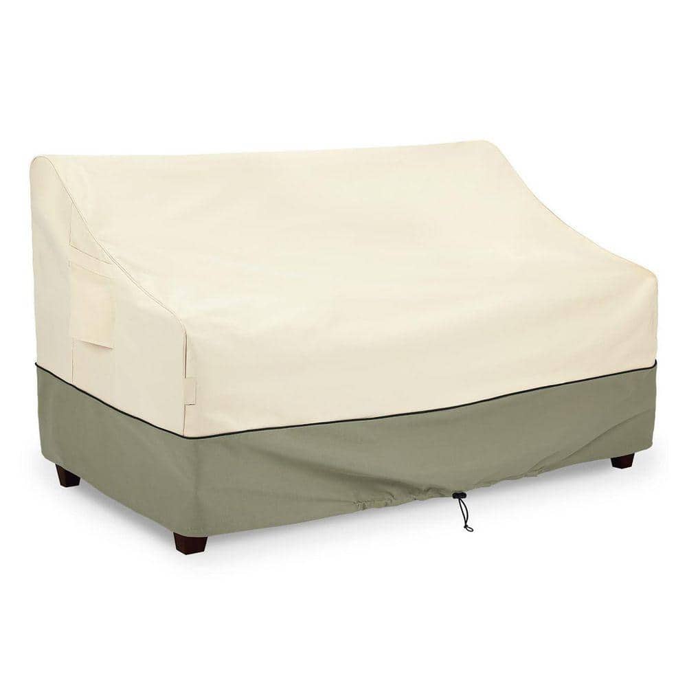 79 in. W x 38 in. D x35 in. H Waterproof Outdoor 3-Seater Sofa Cover Heavy Duty with Drawstring and Buckle Straps
