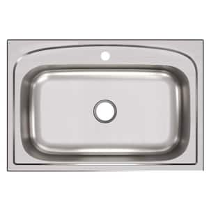 Pergola 33 in. Drop-in Single Bowl 20-Gauge Stainless Steel Kitchen Sink Only