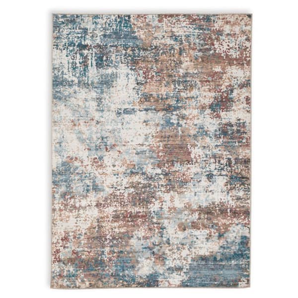 Willbertal Brown 5 ft. x 7 ft. Abstract Area Rug