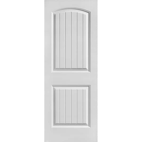 Masonite 30 in. x 80 in. 2 Panel Cheyenne Smooth Camber Top Plank Hollow Core Primed Composite Interior Door Slab