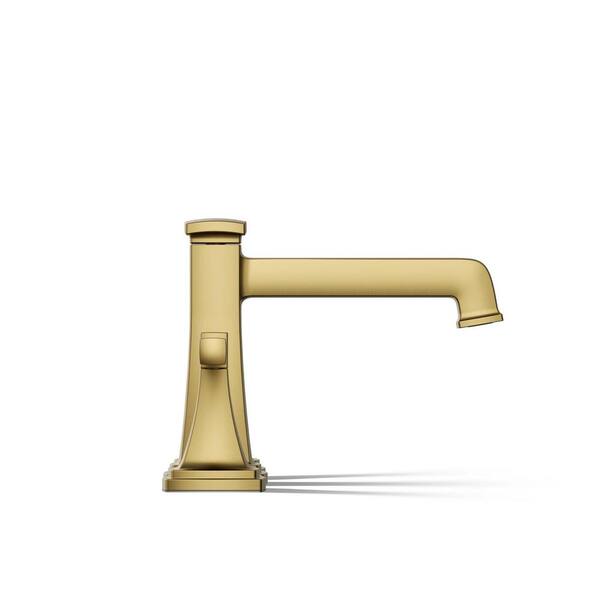 KOHLER Riff 2-Handle Tub Faucet Trim Kit with Diverter Spout in Vibrant Brushed Moderne Brass