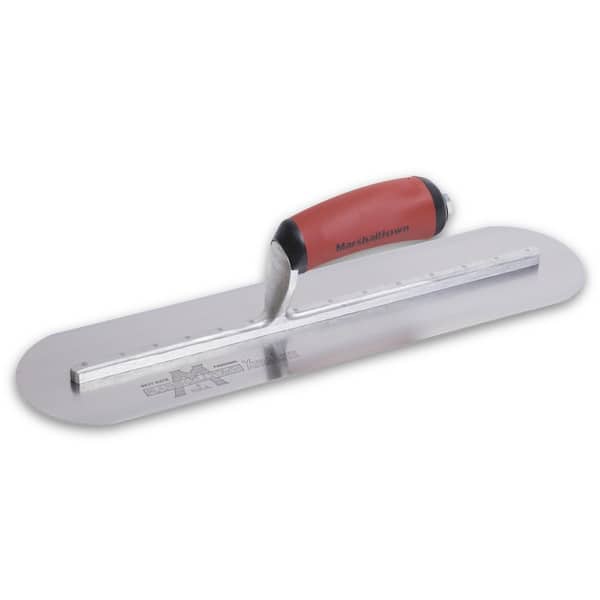 MARSHALLTOWN 18 in. x 3 in. Finishing Fully Rounded Durasoft Handle Trowel
