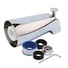 EZ-FLO 15083 Metal Bath Tub Diverter Spout - 5-3/8 Inch Chrome Finish 1/2