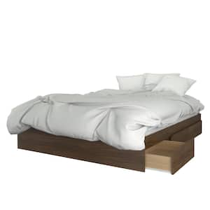 Boreal Walnut Queen Size Storage Bed and Headboard