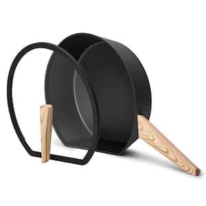 11 in. Cast Iron Skillet Nonstick Frying Pan in Black