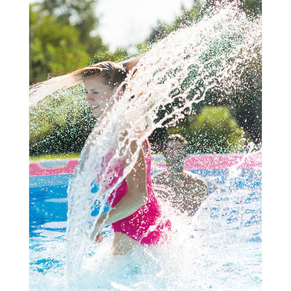 Intex Pink Rectangular Metal Frame Above Ground Pool