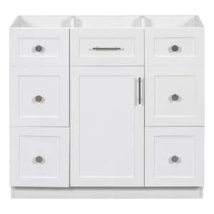 Victoria 18 in. W x 35 in. D x 33 in. H Freestanding Modern Design Bath Vanity Cabinet without Top and Sink in White