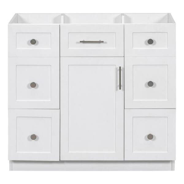 Xspracer Victoria 18 in. W x 35 in. D x 33 in. H Freestanding Modern Design Bath Vanity Cabinet without Top and Sink in White