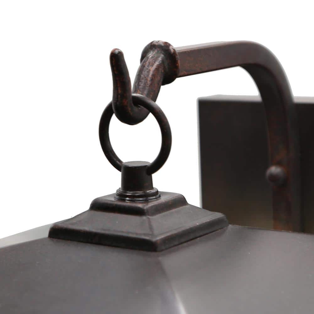 11.75" Bronze Stained Glass Outdoor Wall Lantern Sconce