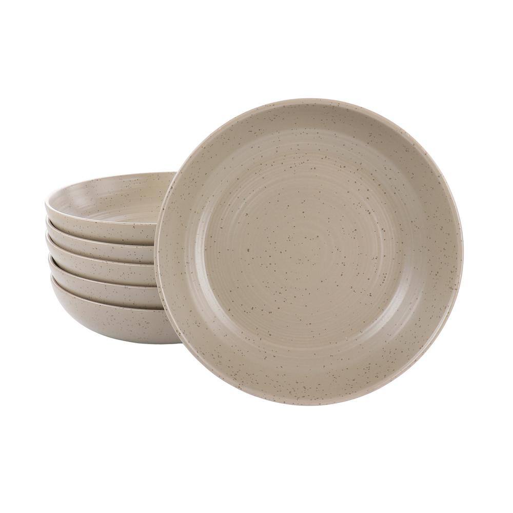 Gibson Bee and Willow Milbrook 16 Piece Round Stoneware Dinnerware Set in  White