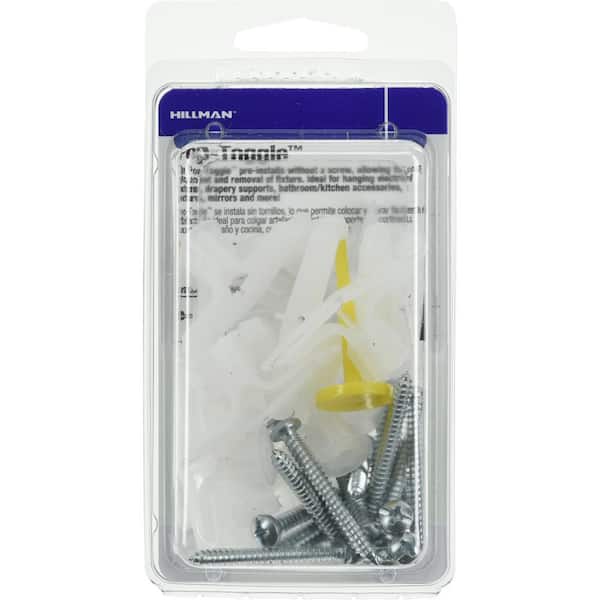 Card Hillman Pop Toggle Wall Anchors With Screws 5/8 " 80 Lb 2 