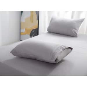 Gray Queen Size 100% Brushed Microfibe Bed Sheets with 2-Pillowcases
