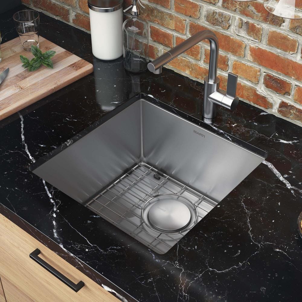 Ruvati 18" Stainless Steel Undermount Bar Prep Sink with Rounded Corners