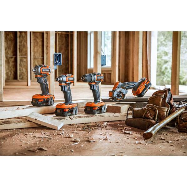 RIDGID - 18V Brushless SubCompact Cordless 1/2 in. Drill Driver Kit with (2) 2.0 Ah Battery, Charger and Bag