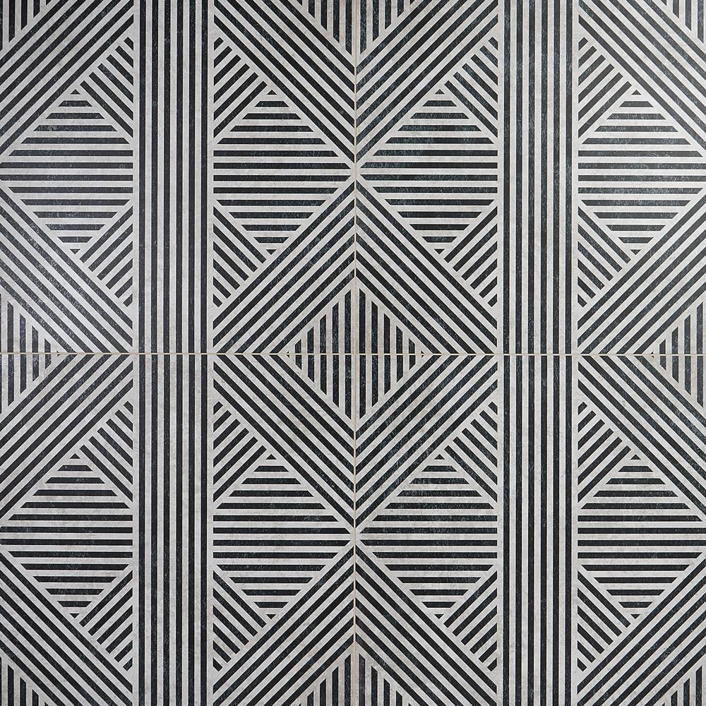 Astoria Black and White Rectangle 4 in. x 0.39 in. Matte Porcelain Tile Sample price history on PriceWatchPro