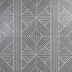 Astoria Black and White 24 in. x 24 in. Matte Porcelain Floor and Wall Tile (4 Pieces, 15.49 sq. ft./Case)