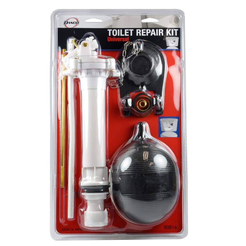 Universal Toilet Tank Repair Kit with Brass Rod and Float