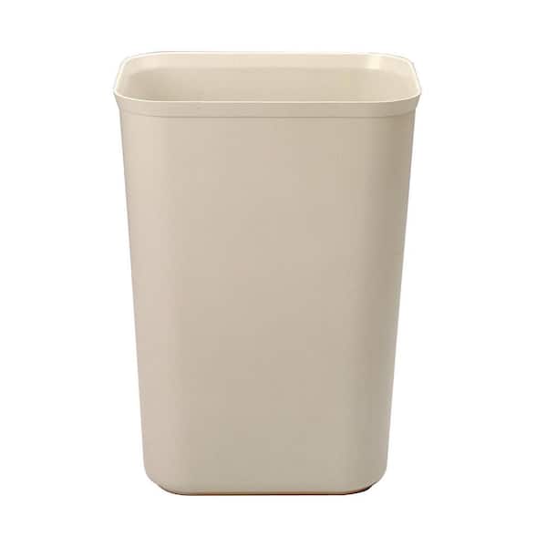10 Gal. Fiberglass Beige Rectangular Fire-Resistant Wastebasket