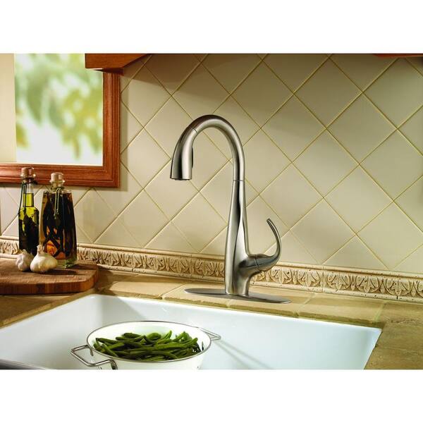 Avanti Single-Handle Pull-Down Sprayer Kitchen Faucet in Stainless Steel Avanti Single-Handle Pull-Down Sprayer Kitchen Faucet in Stainless Steel