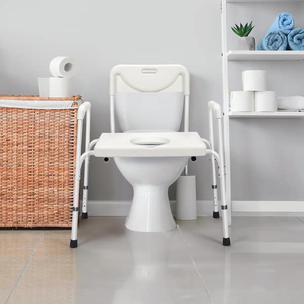 Commode over outlet toilet