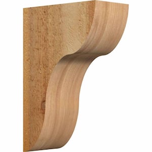 4 in. x 8 in. x 12 in. Western Red Cedar Carmel Rough Sawn Corbel