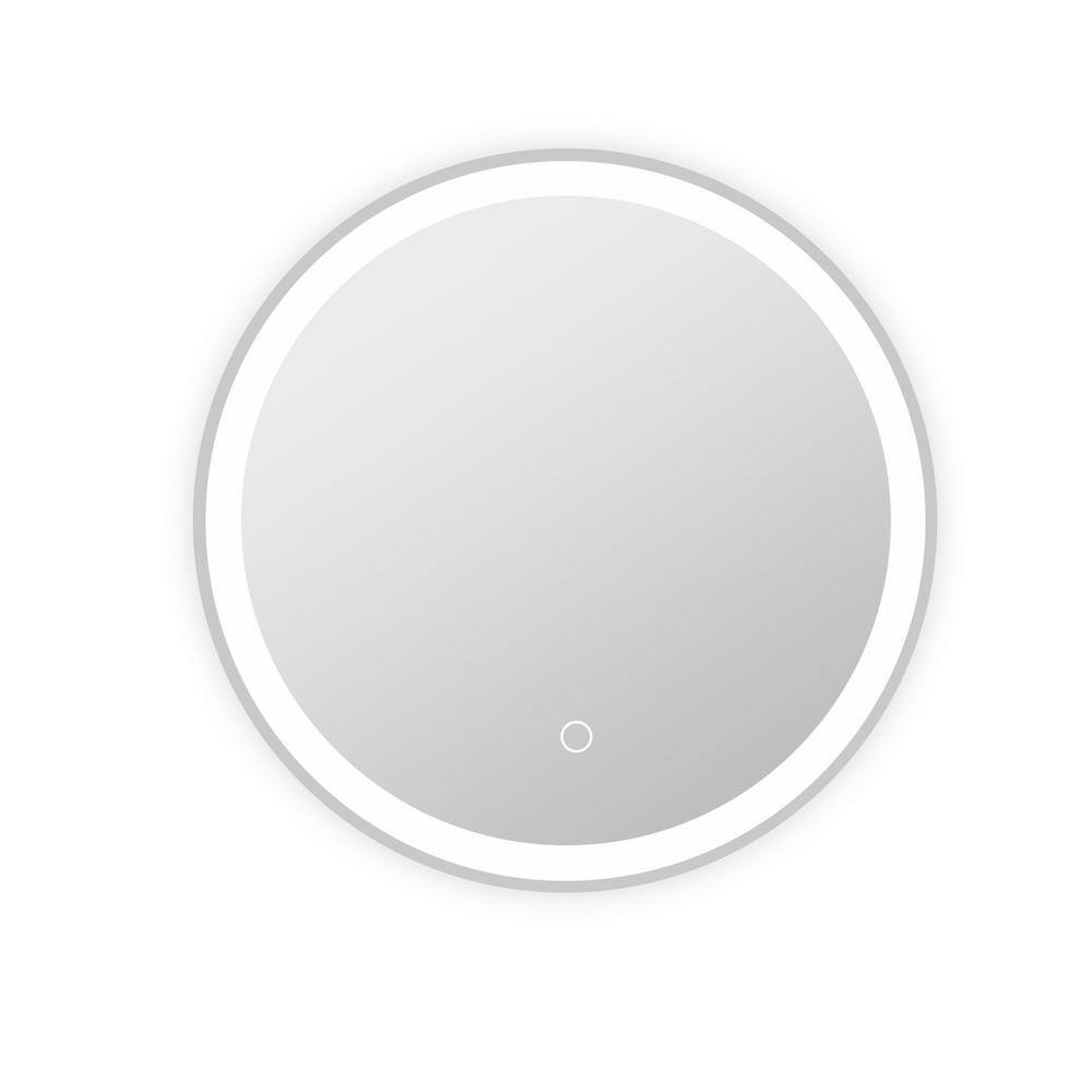 24 in. W x 24 in. H Round Frameless Wall Mount Bathroom Vanity Mirror