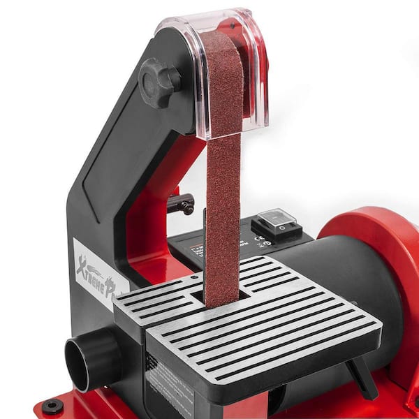 XtremepowerUS 1 in. x 30 in. Belt with 5 in. Disc Sander Corded Bench Top Polish Grinder Table Sanding Station
