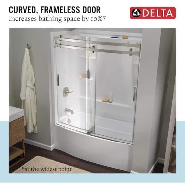 Delta - Classic 500 Curve 60 in. x 32 in. Alcove Deep Soaking Bathtub with Left Drain in High Gloss White