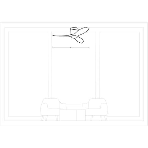 Titus 44 in. Modern Integrated LED Indoor/Outdoor Satin Brass Hugger Ceiling Fan with White Blades and Remote Control Ceiling Fans With Lights