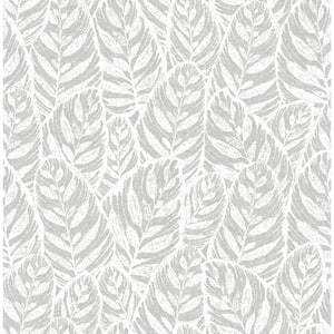 Del Mar Grey BoTanical Grey Paper Strippable Roll (Covers 56.4 sq. ft.)