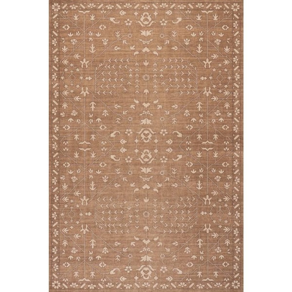 Gretel Wool and Cotton Light Brown 5 ft. x 8 ft. Indoor Area Rug