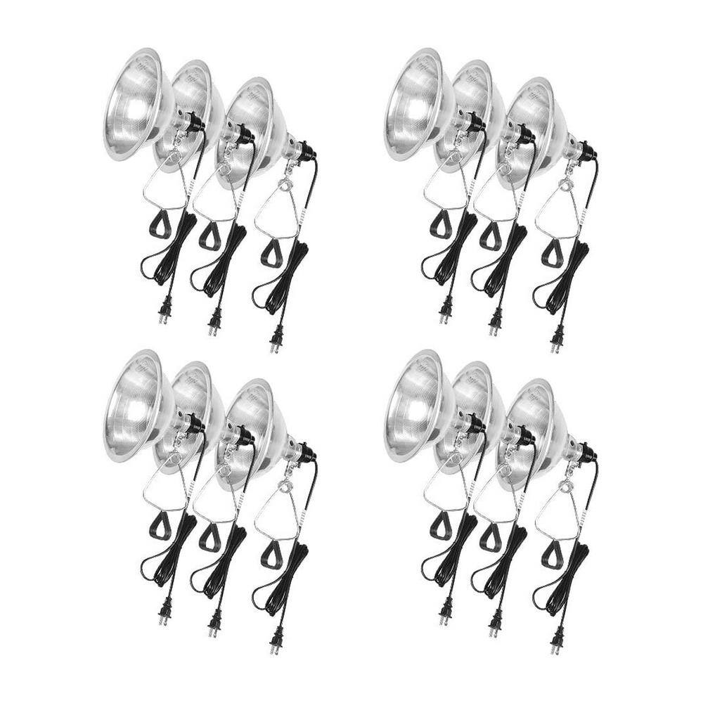 Amucolo 12Pack Clamp Lamp Light with 8.5 Inch Aluminum Reflector up to