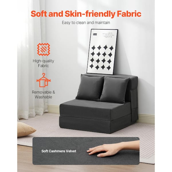 VEVOR Folding Sofa Bed, Composite Outdoor Couch with CushionGuard - Main Image