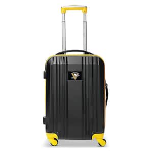 NHL Pittsburgh Penguins 21 in. Yellow Hardcase 2-Tone Luggage Carry-On Spinner Suitcase
