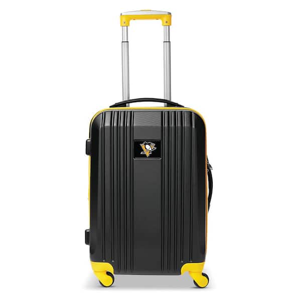 Denco NHL Pittsburgh Penguins 21 in. Yellow Hardcase 2-Tone Luggage Carry-On Spinner Suitcase