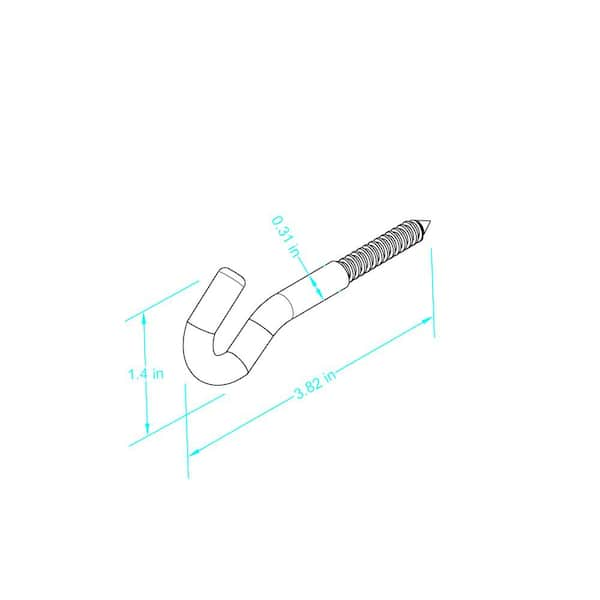 3-3/4 in. Vinyl Coated Steel Screw-In Plant Hook 30 lbs